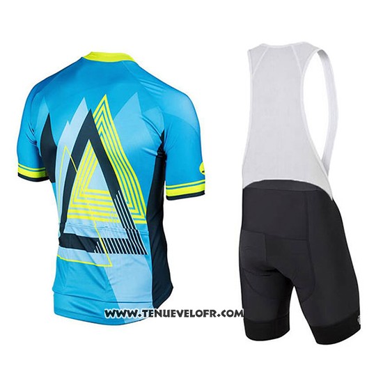 2018 Maillot Ciclismo Pearl Izumi Bleu Manches Courtes et Cuissard